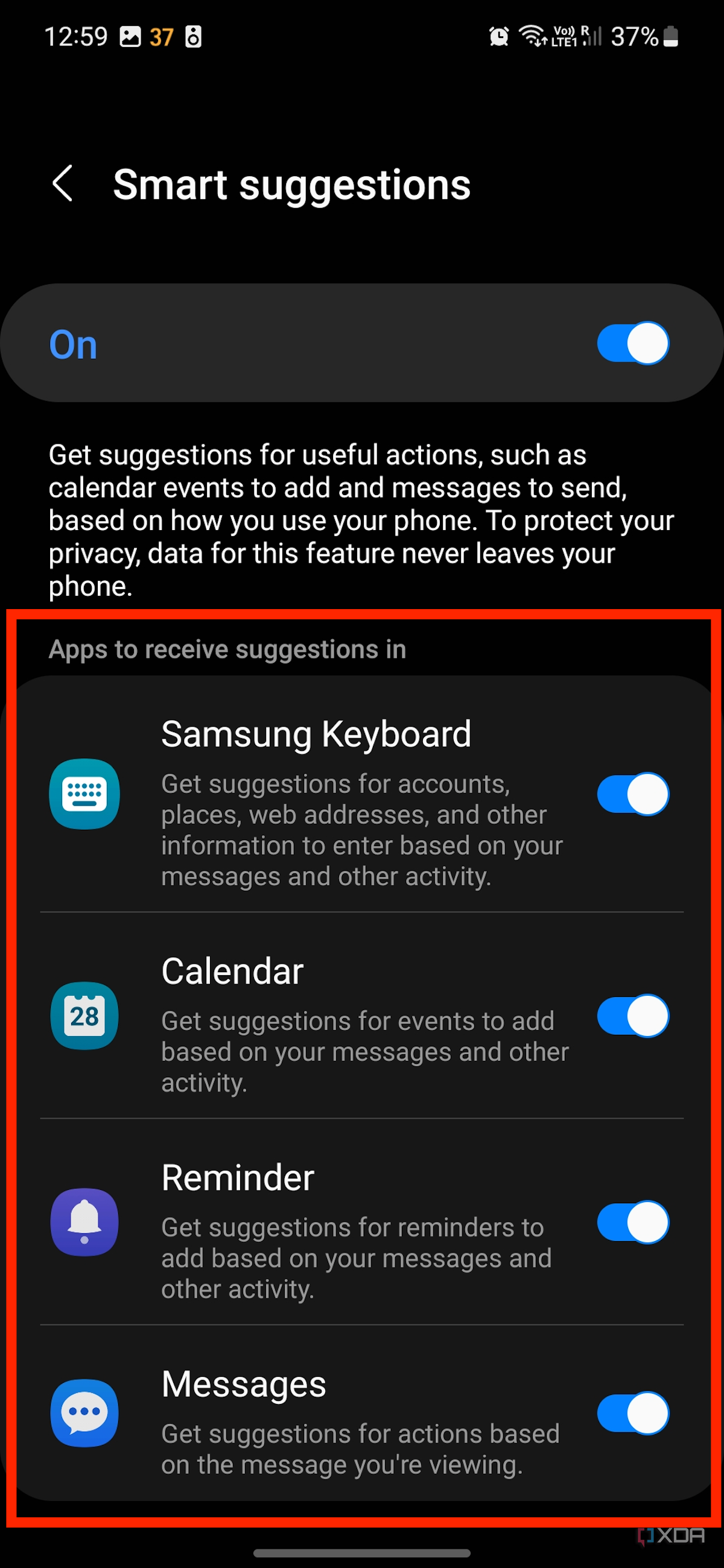 Here's how to use smart suggestions on your Samsung device
