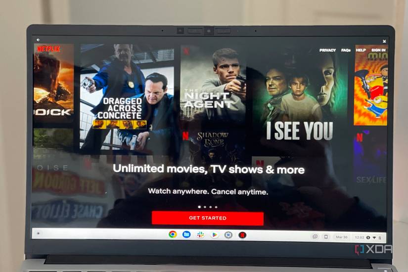 The netflix app on ChromeOS