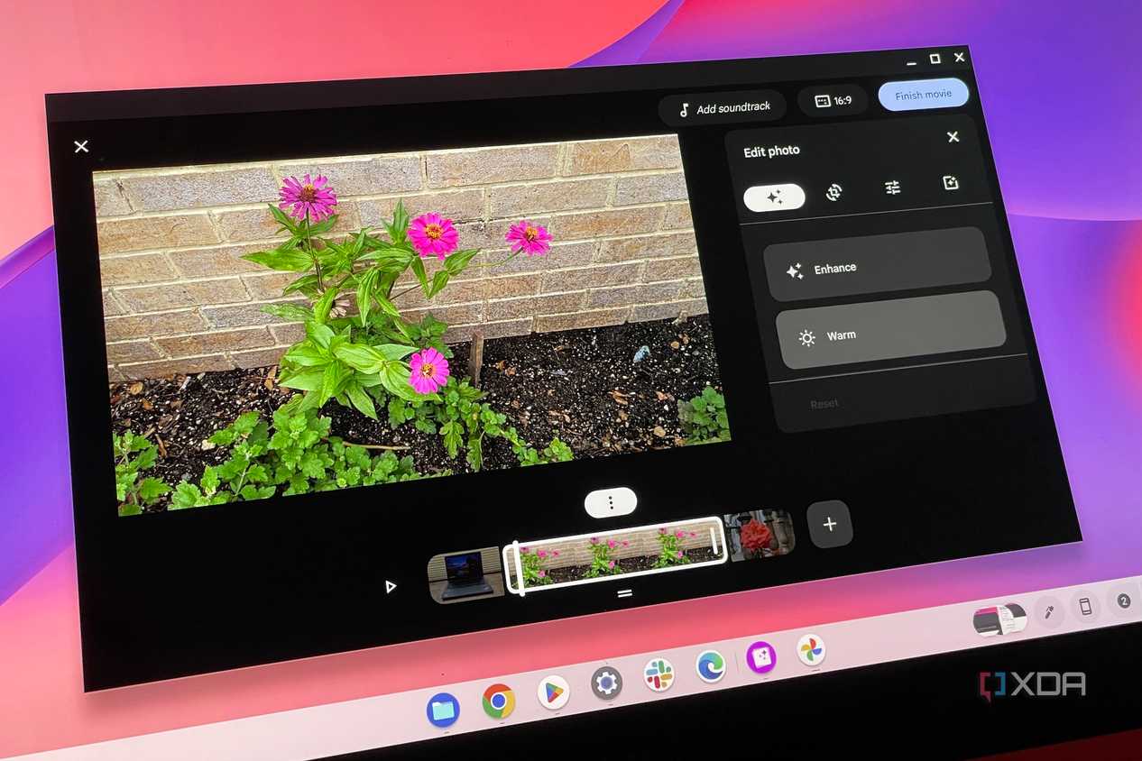 The video editor on the Google Photos app