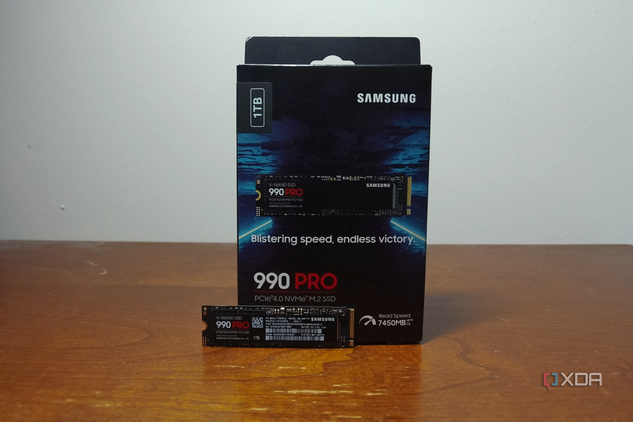 The Samsung 990 Pro SSD.