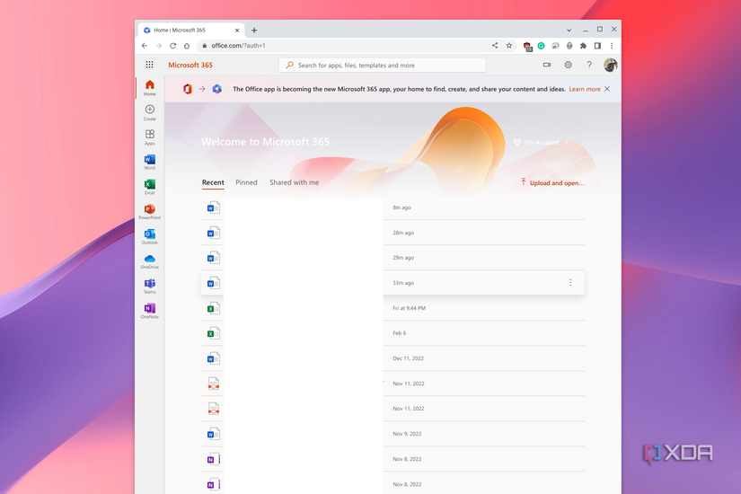 Microsoft 365 online apps