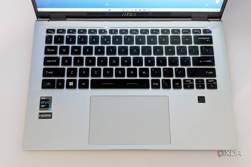 MSI Prestige 14 Evo keyboard