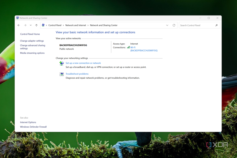 Network and sharing in Windows 11