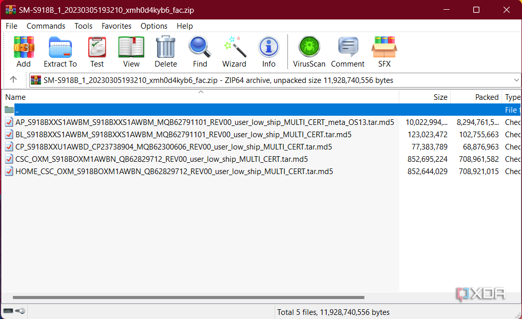 Samsung Galaxy S23 Ultra AWBM firmware package