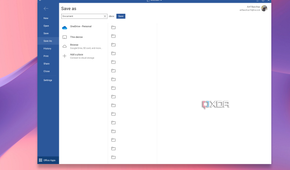 Save menu in Microsoft Word
