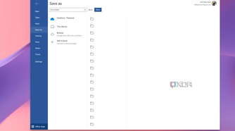 Save menu in Microsoft Word