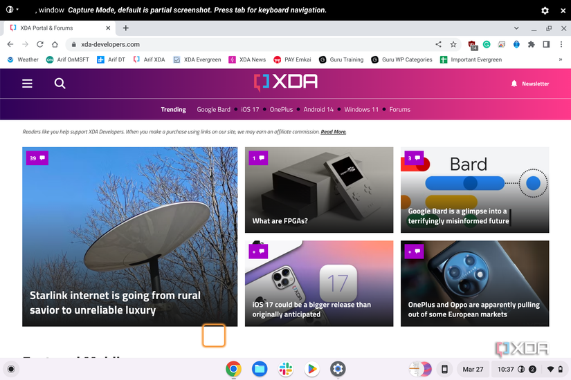 Screen reader in ChromeOS