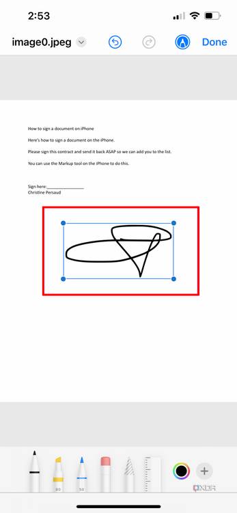 sign document iphone 10