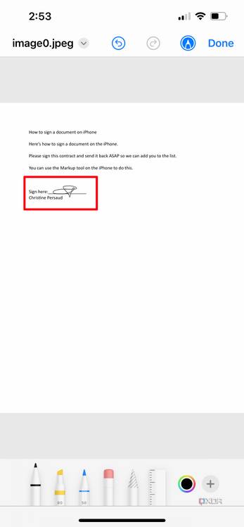 sign document iphone 11