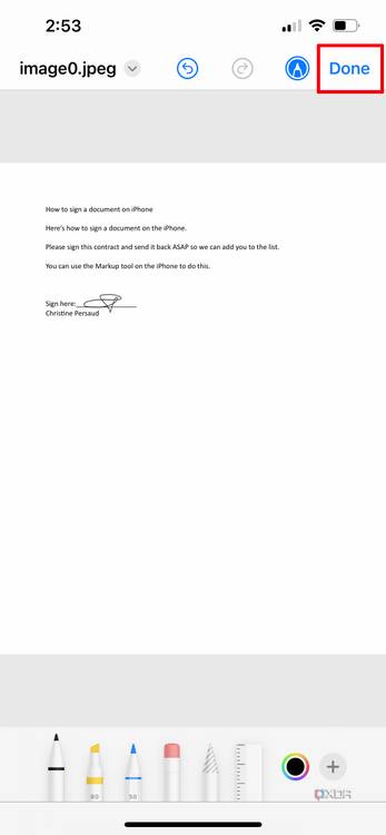 sign document iphone 12