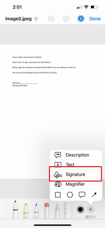 sign document iphone 7