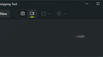 Screenshot of the main Windows 11 Snipping Tool when set to record mode