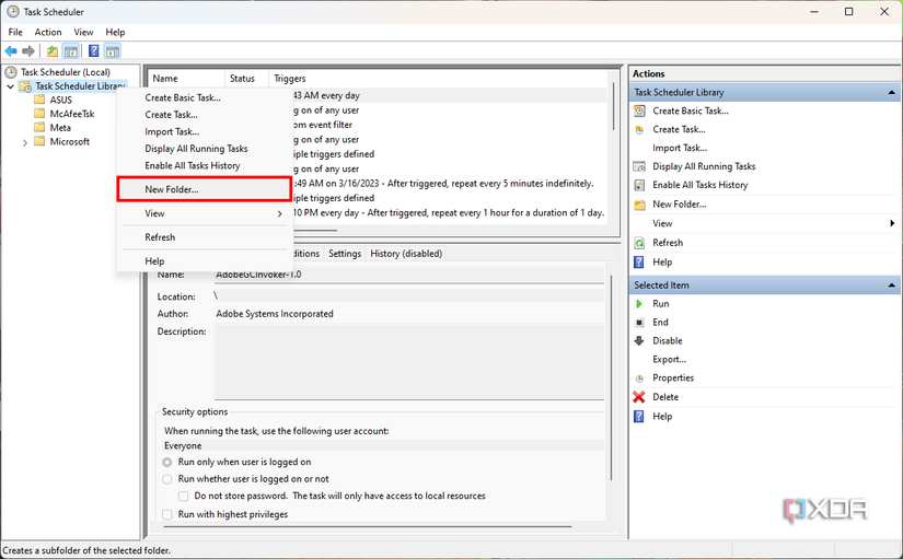 Create New Task Window How to create automated tasks with Task Scheduler in Windows 11