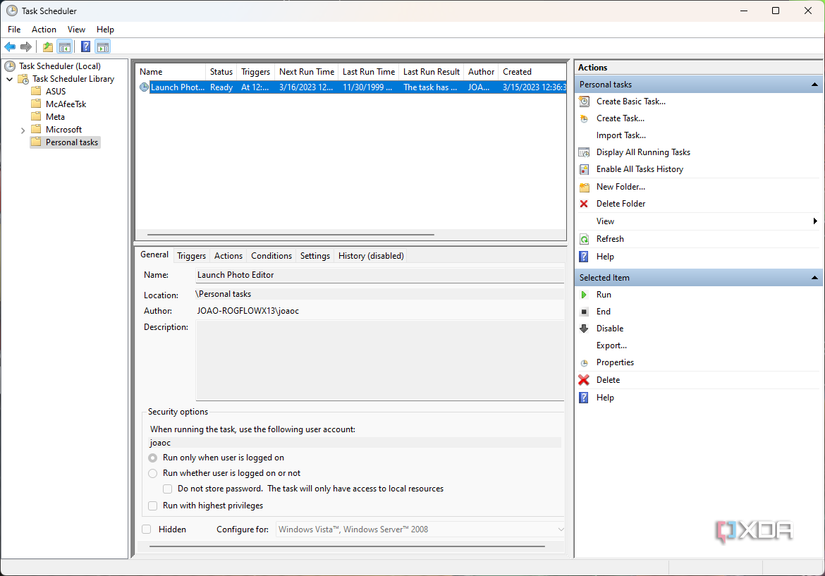 How to create automated tasks with Task Scheduler in Windows 11