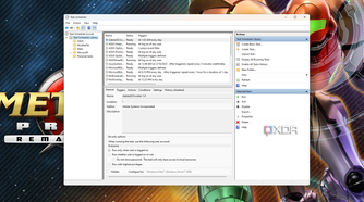 Screenshot of the Windows 11 Task Scheduler over a desktop background