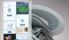 Screenshot of the Windows 11 Widgets panel showing various pinned widgets and news items