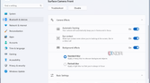 Screenshot of Windows Studio effects in the Settings app on Windows 11