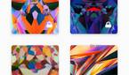 A screenshot showing a collection of abstract wallpapers within the Abstruct app.