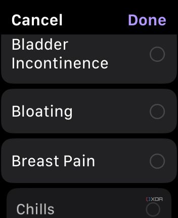 cycle tracking apple watch 11