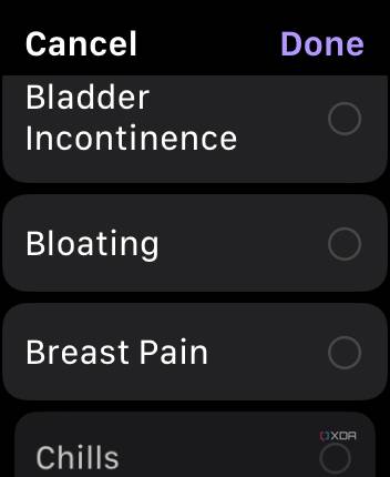 cycle tracking apple watch 11