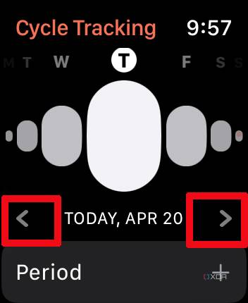 cycle tracking apple watch 5