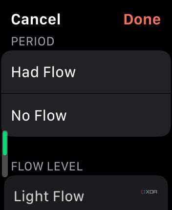 cycle tracking apple watch 7