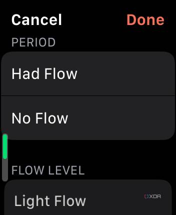 cycle tracking apple watch 7