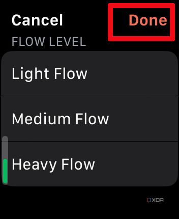 cycle tracking apple watch 8
