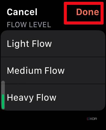 cycle tracking apple watch 8