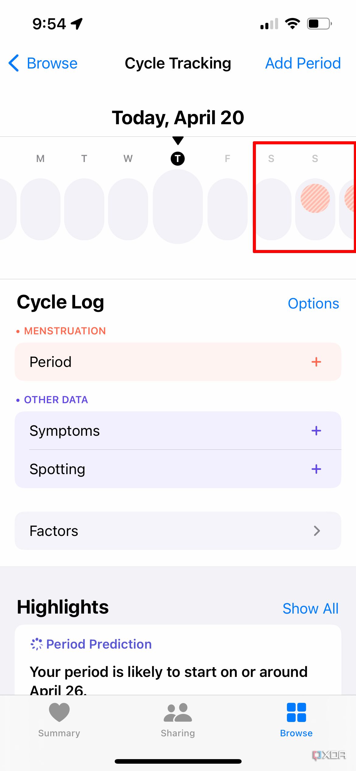 cycle tracking iphone 15