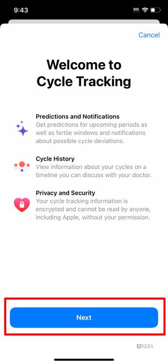 cycle tracking iphone 5