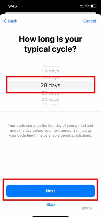 cycle tracking iphone 8