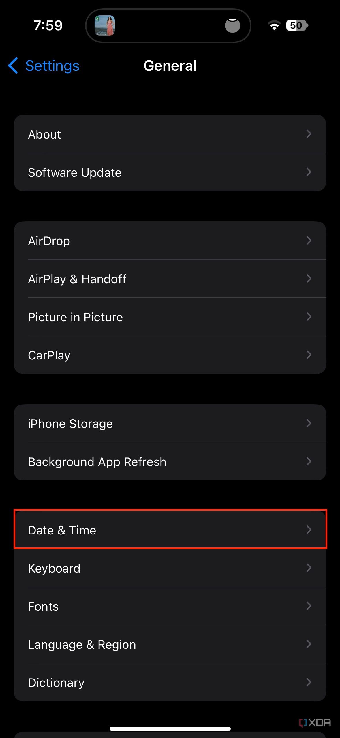 How to override the automatic date and time selection on iOS and iPadOS