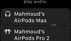How to stream music on your Apple Watch without an iPhone: Choose audio destination prompt on watchOS