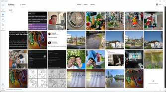 Screenshot of the Gallery section in Intel Unison for Windows