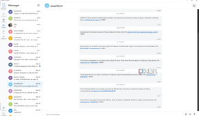 Screenshot of the messages section in Intel Unison for Windows