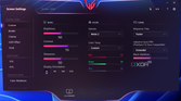 Screenshot of LG OnScreen Control app using the Gaming UI showing various monitor settings