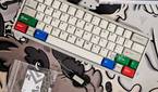 A screenshot captured on Galaxy S23 showing the Lightroom app editing an image of a keyboard.