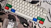 A screenshot captured on Galaxy S23 showing the Lightroom app editing an image of a keyboard.