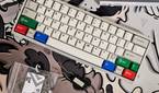 A screenshot showing an image of a keyboard being edited on Pixlr app.