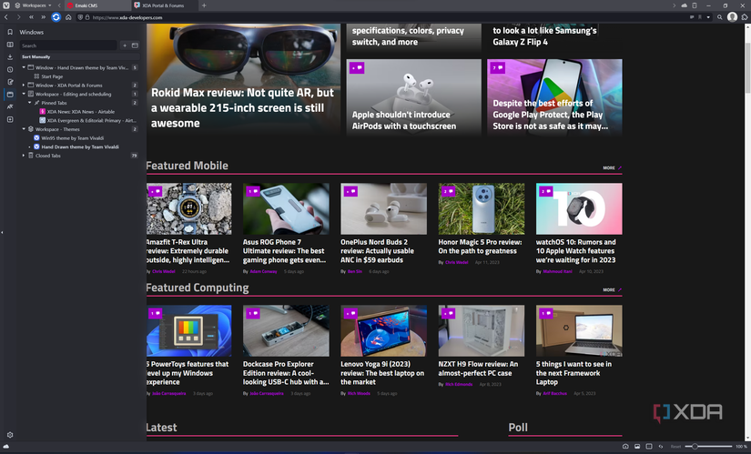 Vivaldi browser adds Workspaces and custom icons with latest update