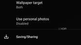 A screenshot showing the Tapet wallpaper app settings over a back-colored background.