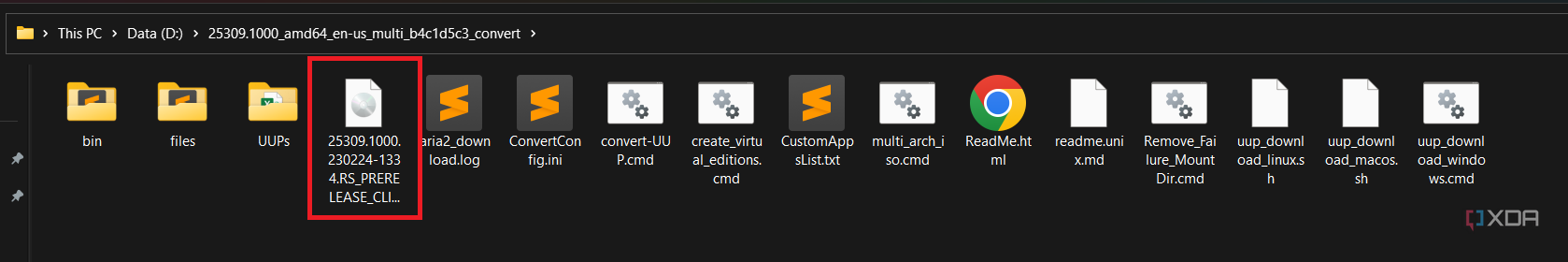 UUP dump created ISO