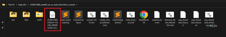 UUP dump created ISO