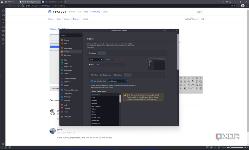 Vivaldi browser adds Workspaces and custom icons with latest update