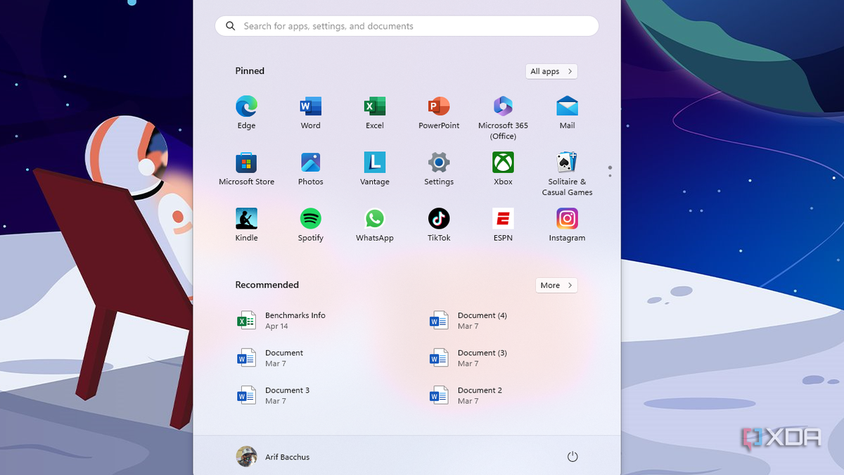 Windows 11 Start Menu Ads