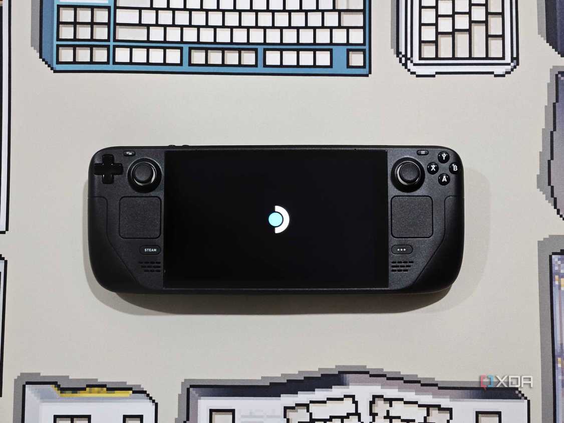 A photo of the Steam Deck Bootscreem