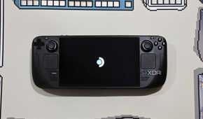A photo of the Steam Deck Bootscreem