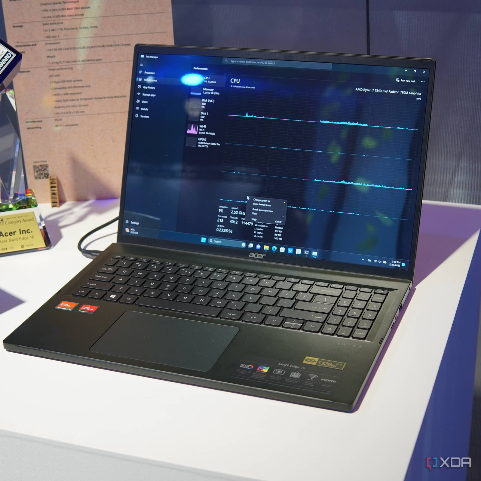 Checking out Acer's refreshed Swift Edge 16 with AMD Zen 4
