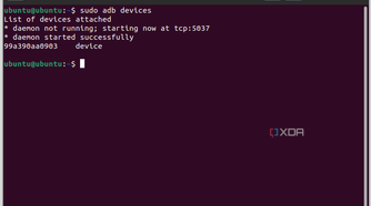 adb devices under Ubuntu Linux Terminal
